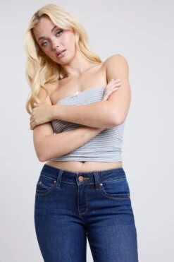 Women's Luxe Mid Rise WannaBettaButt Skinny Jeans -Wana Fashion Shop P954051N S08 9