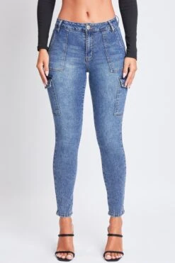 Women's High Rise Skinny Cargo Jeans -Wana Fashion Shop P972803 08S 2