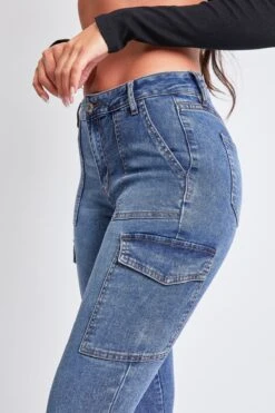 Women's High Rise Skinny Cargo Jeans -Wana Fashion Shop P972803 08S 3