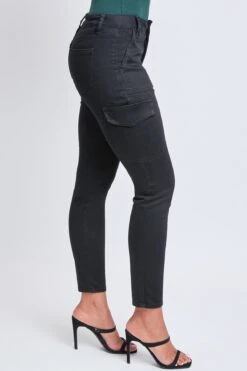 Women's High Rise Skinny Cargo Jeans -Wana Fashion Shop P972803 W37 2