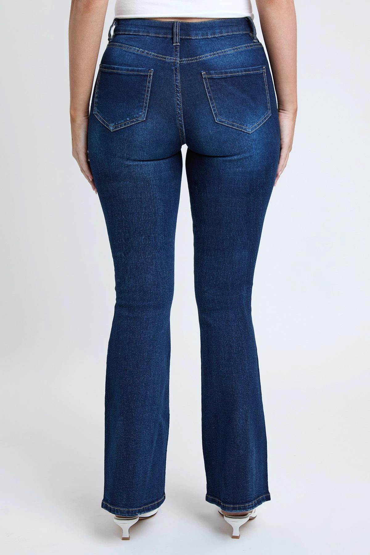 Women's Essential Distressed Flare Jeans-Distressed 12 Women's Essential Distressed Flare Jeans-Distressed - Image 10