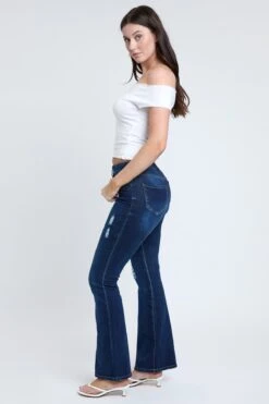 Women's Essential Distressed Flare Jeans-Distressed 31 Women's Essential Distressed Flare Jeans-Distressed -Wana Fashion Shop P998441R S1861 5