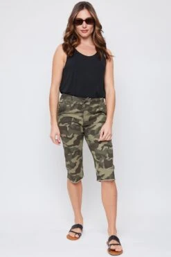 Women's Petite Elastic Waist Capri -Wana Fashion Shop PC110321 MGCAM 1