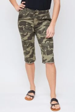 Women's Petite Elastic Waist Capri -Wana Fashion Shop PC110321 MGCAM 2