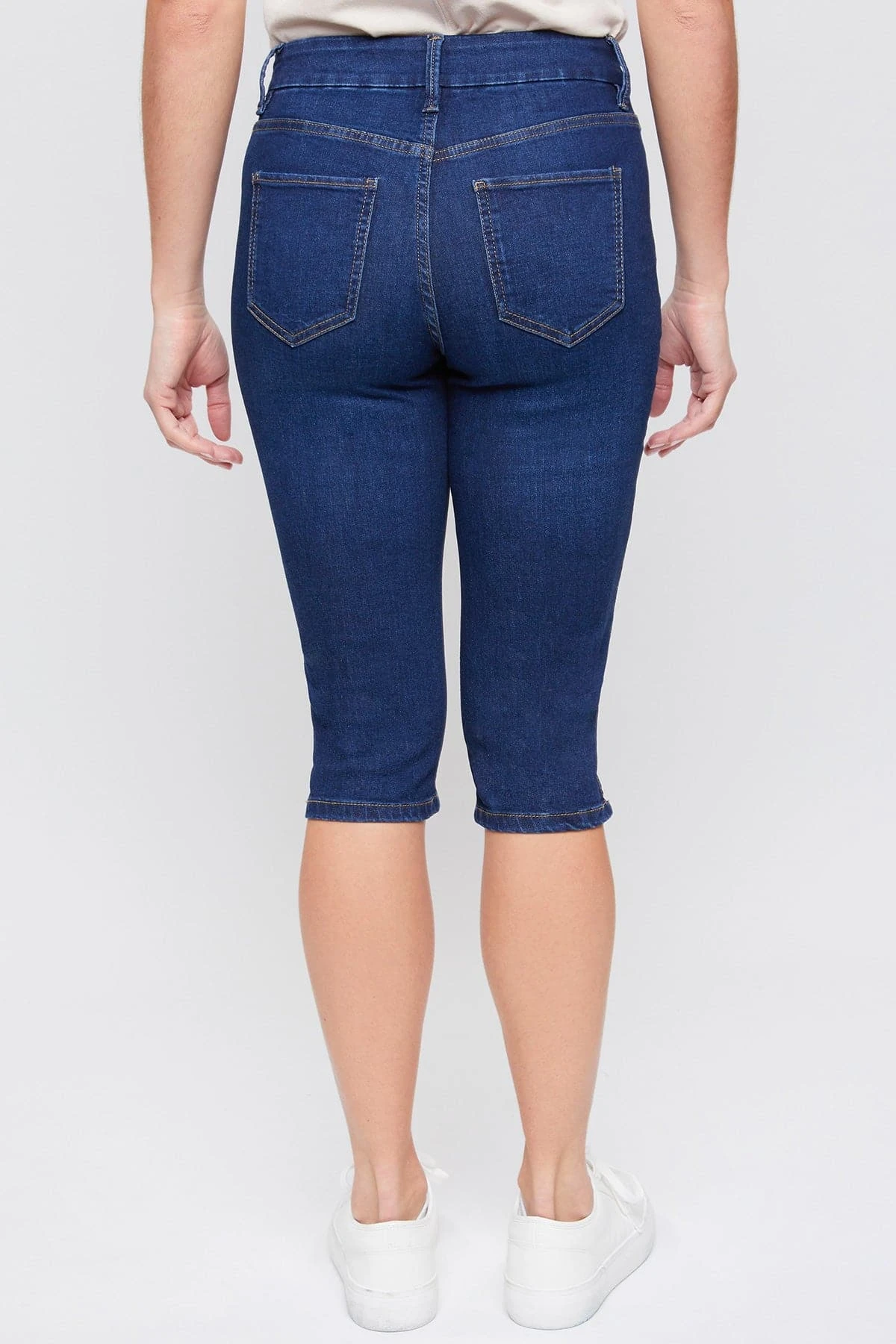 Women's Petite CurvyHigh Rise Side Slit Hem Capri 15 Women's Petite CurvyHigh Rise Side Slit Hem Capri - Image 13