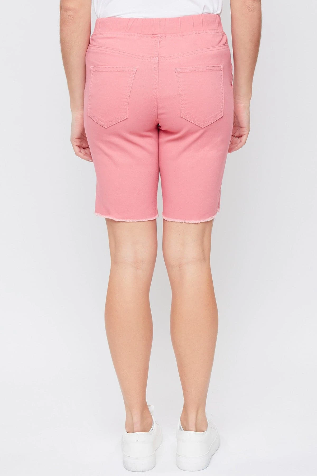 Women's Petite Elastic Bermuda With Fray Hem 6 Women's Petite Elastic Bermuda With Fray Hem - Image 4