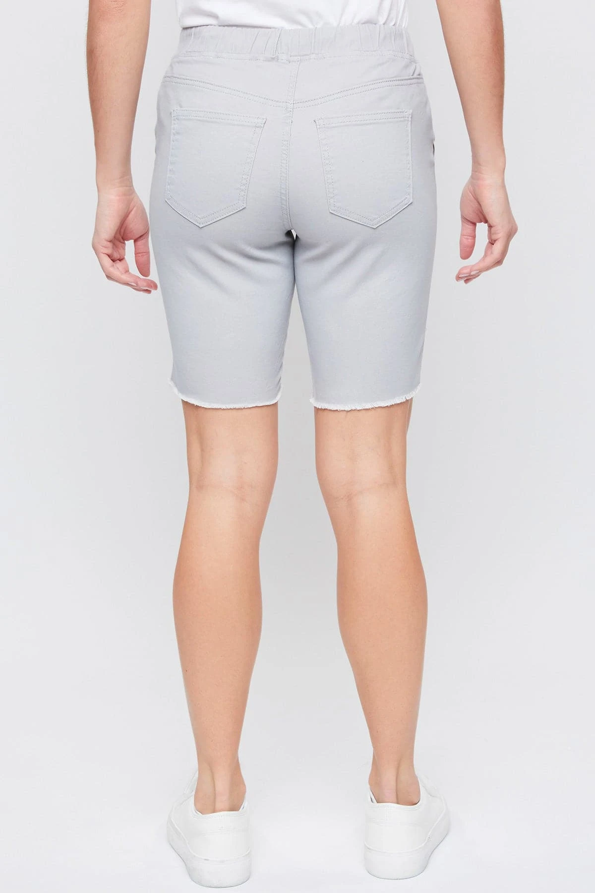 Women's Petite Elastic Bermuda With Fray Hem 22 Women's Petite Elastic Bermuda With Fray Hem - Image 20