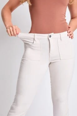 Women's Hyperstretch Bootcut Pants -Wana Fashion Shop PO37131 ECRU 7