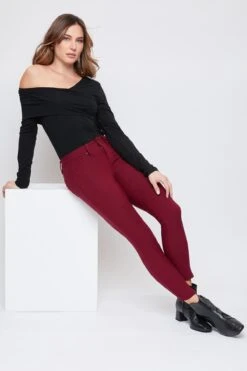 Women's Petite Hyperstretch Skinny Pants -Wana Fashion Shop PP527931 GARNT 5