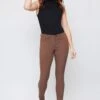 Women's Petite Comfort Stretch Pants, Walnut -Wana Fashion Shop PP527931 WALNU 1 copia