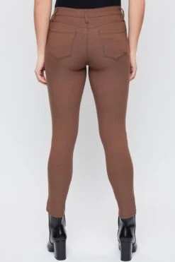 Women's Petite Comfort Stretch Pants, Walnut -Wana Fashion Shop PP527931 WALNU 4 copia