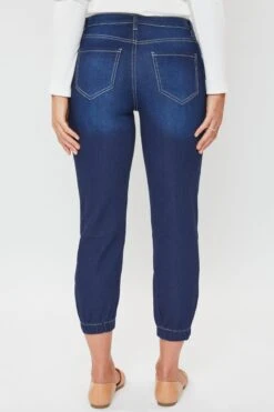 Women's Petite Mid Rise Joggers With Elastic Hem -Wana Fashion Shop PP60164 S08 1