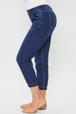 Women's Petite Mid Rise Joggers With Elastic Hem -Wana Fashion Shop PP60164 S08 4