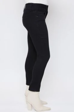 Women's Petite 3 Button High Rise Skinny Jean -Wana Fashion Shop PP60741 W67 3