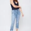 Women's Petite WannaBettaButt Mid Rise Mega Cuff Jeans -Wana Fashion Shop PP661767N 2113C 1
