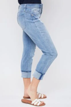 Women's Petite WannaBettaButt Mid Rise Mega Cuff Jeans -Wana Fashion Shop PP661767N 2113C 3