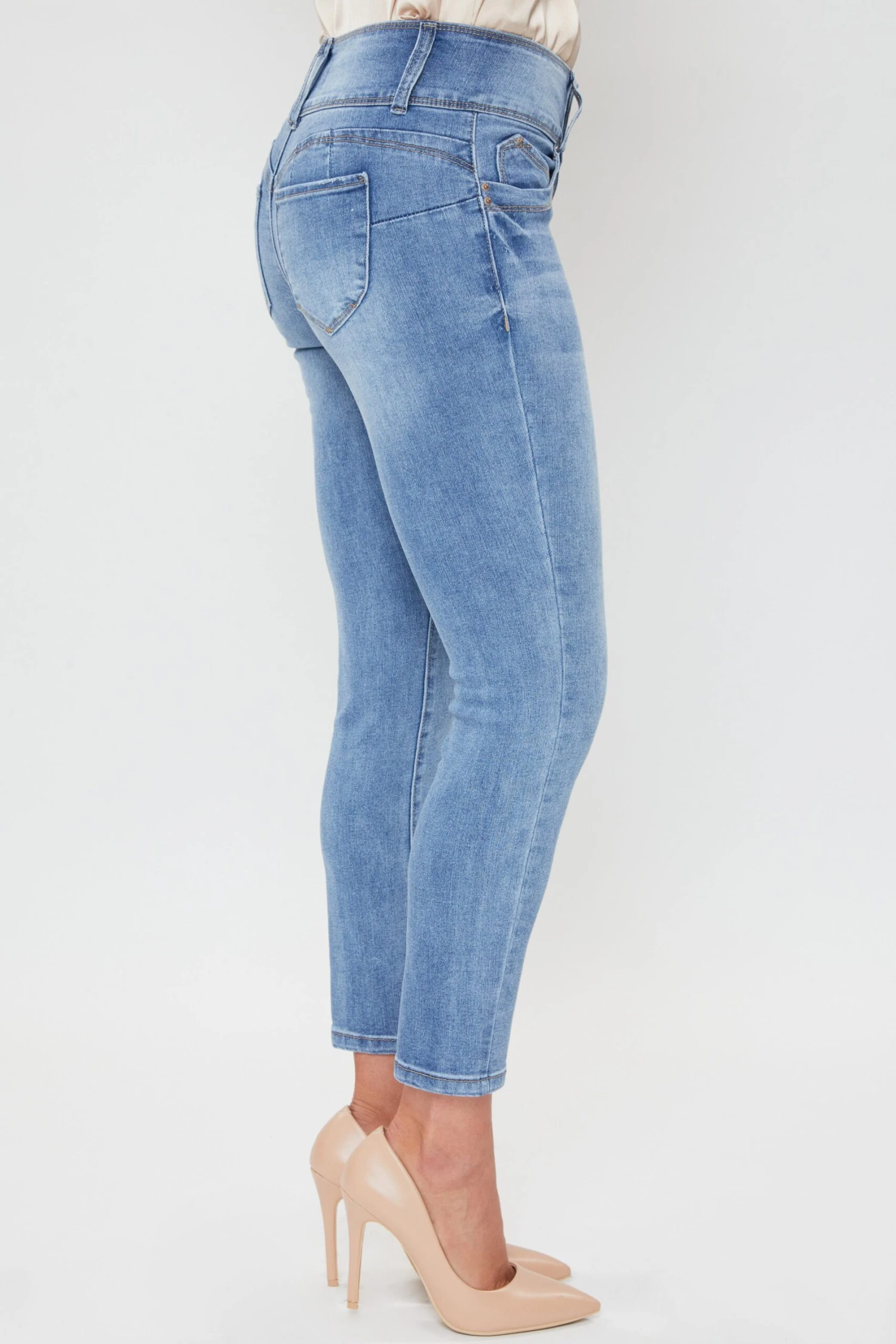 Women's Petite WannaBettaButt 3 Button Skinny Ankle Sustainable Jean 12 Women's Petite WannaBettaButt 3 Button Skinny Ankle Sustainable Jean - Image 10