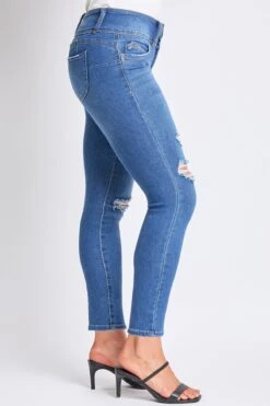 Women's Petite WannaBettaButt 3 Button Skinny Ankle Sustainable Jean 28 Women's Petite WannaBettaButt 3 Button Skinny Ankle Sustainable Jean -Wana Fashion Shop PP998651N M1689 3