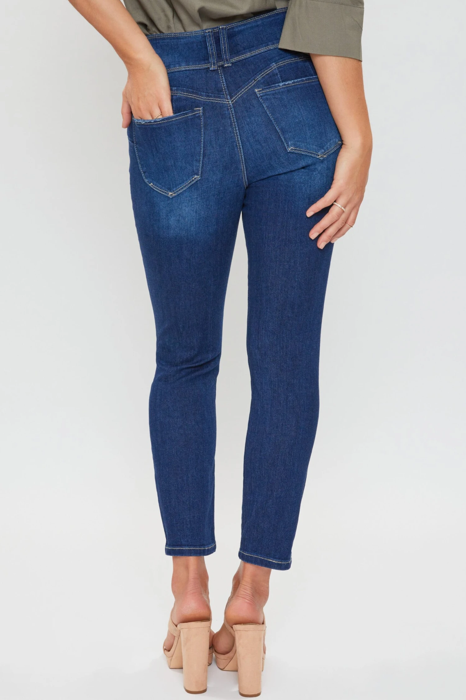 Women's Petite WannaBettaButt 3 Button Skinny Ankle Sustainable Jean 5 Women's Petite WannaBettaButt 3 Button Skinny Ankle Sustainable Jean - Image 3