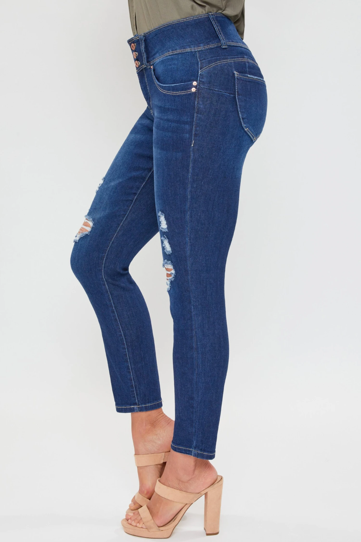 Women's Petite WannaBettaButt 3 Button Skinny Ankle Sustainable Jean 4 Women's Petite WannaBettaButt 3 Button Skinny Ankle Sustainable Jean - Image 2