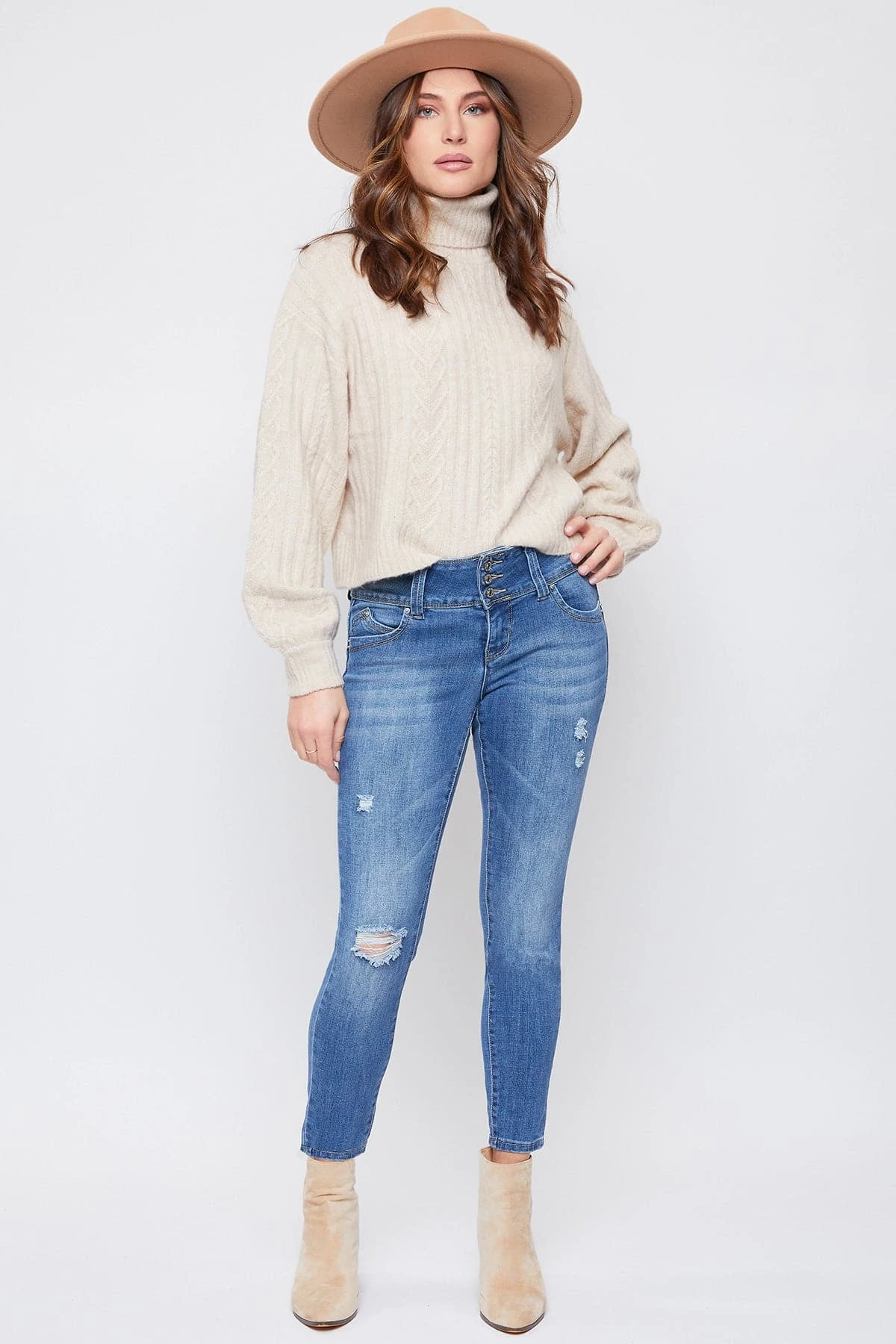 Women's Petite Sustainable WannaBettaButt Mid Rise Jeans 3 Women's Petite Sustainable WannaBettaButt Mid Rise Jeans