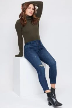 Women's Petite Sustainable WannaBettaButt Mid Rise Jeans 27 Women's Petite Sustainable WannaBettaButt Mid Rise Jeans -Wana Fashion Shop PP998667N P2115 6