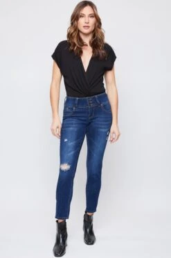 Women's Petite Sustainable WannaBettaButt Mid Rise Jeans 28 Women's Petite Sustainable WannaBettaButt Mid Rise Jeans -Wana Fashion Shop PP998667N S2115 1