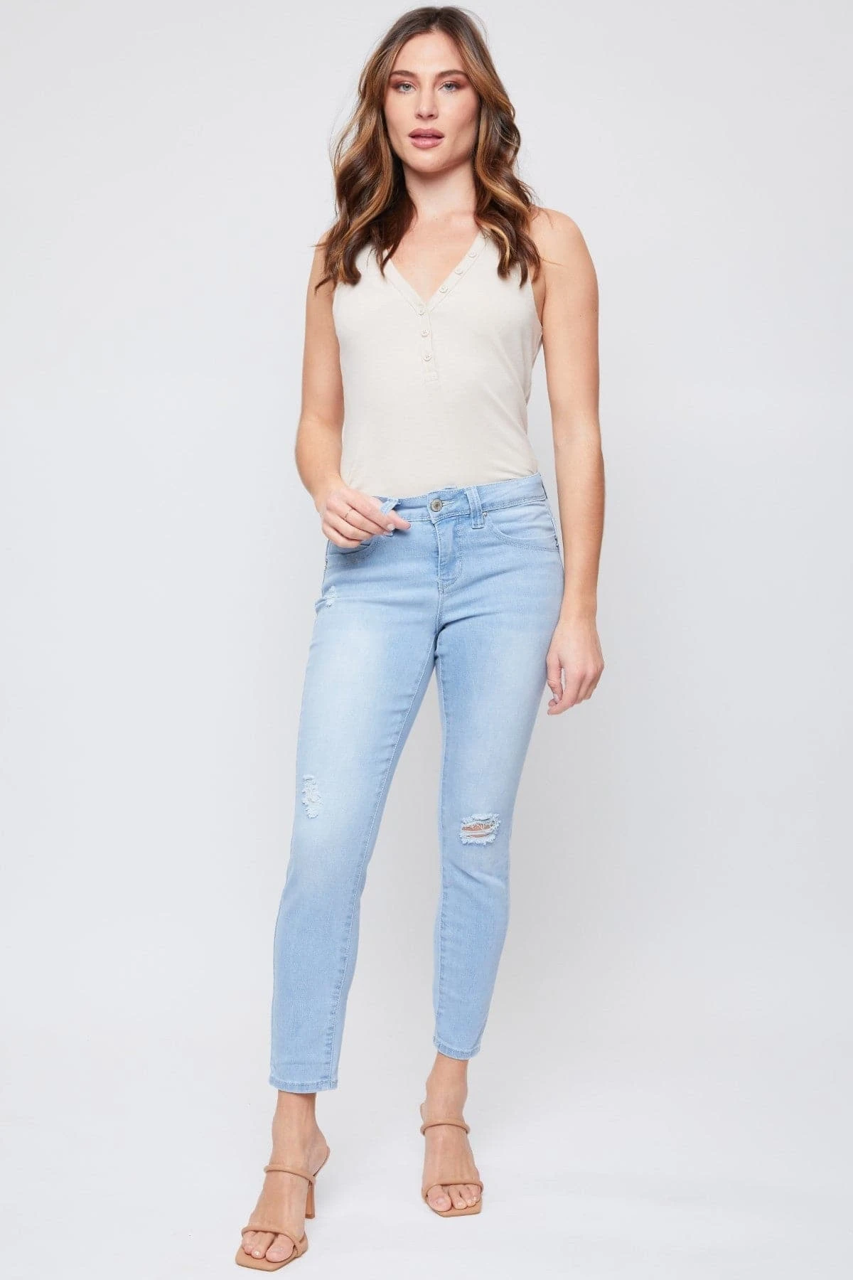 Women's Petite WannaBettaButt Mid Rise Skinny Jeans 7 Women's Petite WannaBettaButt Mid Rise Skinny Jeans - Image 5