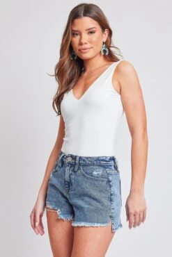 Women's Dream Shorts With Frayed Hem -Wana Fashion Shop S221368 2905S 6