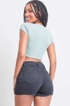 Women's Vintage Dream Shorts With Frayed Hem 32 Women's Vintage Dream Shorts With Frayed Hem -Wana Fashion Shop S232670 W1871 4