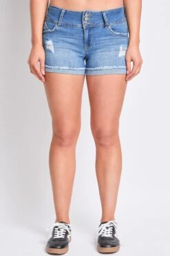 Women's WannaBettaButt 3 Button Cuffed Denim Shorts -Wana Fashion Shop S233456 M1904 1 75313205 6f5d 4d1d bcee 70e407e6499a