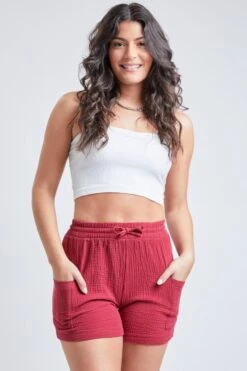 Women's Gauze Shorts -Wana Fashion Shop S2651DG 1391 1