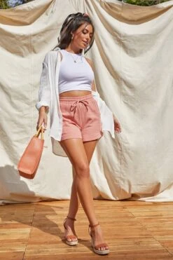 Women's Gauze Shorts -Wana Fashion Shop S2651DG ROSDA 1