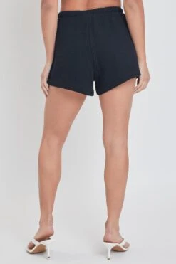 Women's Drawstring Textured Shorts With Pockets -Wana Fashion Shop S2726DG 27 4