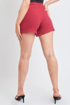 Women's Double Gauze Drawstring Banded Hem Shorts Deal -Wana Fashion Shop S2729DG 1391 4