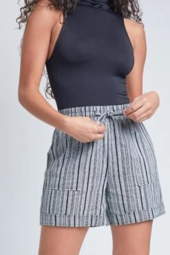 Women's Linen Shorts With Pockets -Wana Fashion Shop S2729LN 2801 2