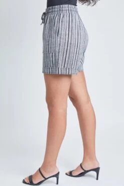 Women's Linen Shorts With Pockets -Wana Fashion Shop S2729LN 2801 3