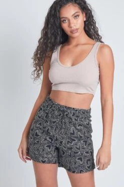 Women's Linen Shorts With Pockets -Wana Fashion Shop S2729LN 2804 1