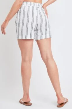 Women's Linen Shorts With Pockets -Wana Fashion Shop S2729LN 2828 4
