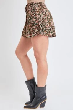 Women's Flounce Tier Shorts With Tassel Drawstring -Wana Fashion Shop S2731CG 2856 3