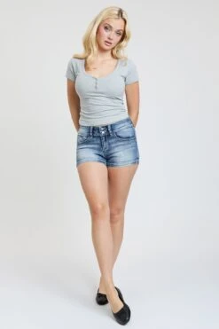 Women’s WannaBettaButt 2 Button Denim Shorts 38 Women’s WannaBettaButt 2 Button Denim Shorts -Wana Fashion Shop S273875 3171N 8