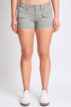 Women's Low Rise Porkchop Poplin Shorts -Wana Fashion Shop S2927P1 GRNLI 1