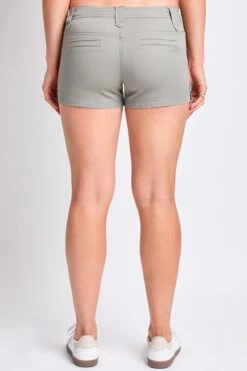 Women's Low Rise Porkchop Poplin Shorts -Wana Fashion Shop S2927P1 GRNLI 3