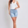 Women's Luxe High Rise Long Short Denim-Distressed -Wana Fashion Shop S293560 3020Y 4 34fae6da e3ee 429e 9500 4dbcf98980ed