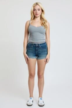 Women’s WannaBettaButt Cuffed Denim Shorts -Wana Fashion Shop S294475 NT08 1