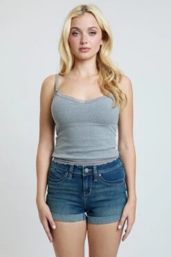 Women’s WannaBettaButt Cuffed Denim Shorts -Wana Fashion Shop S294475 NT08 5