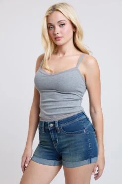 Women’s WannaBettaButt Cuffed Denim Shorts -Wana Fashion Shop S294475 NT08 8