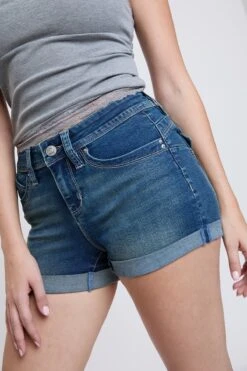 Women’s WannaBettaButt Cuffed Denim Shorts -Wana Fashion Shop S294475 NT08 9