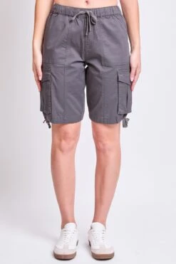Women's High Rise Long Cargo Shorts -Wana Fashion Shop S2949P1 CHAR 1 02012cbd f301 4a01 893c 23256163c26c