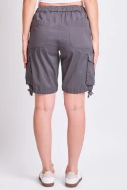Women's High Rise Long Cargo Shorts -Wana Fashion Shop S2949P1 CHAR 3 3c5ca513 35ec 4b2f b582 19b13c3c5608